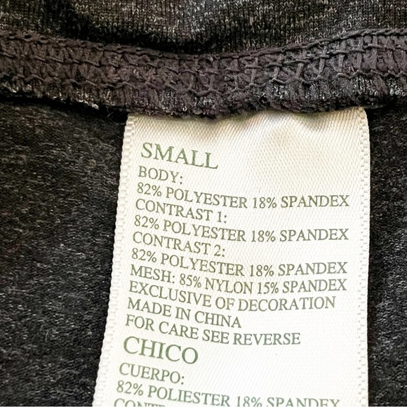 Tangerine Womens Charcoal Gray Coral White Leggings Size S Color Block Active - Picture 8 of 8